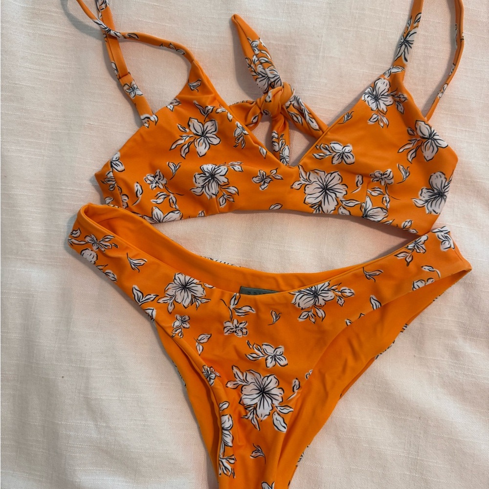 Floral Orange Bikini Set